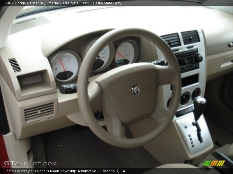 Inferno Red Crystal Pearl / Pastel Slate Gray 2007 Dodge Caliber SE