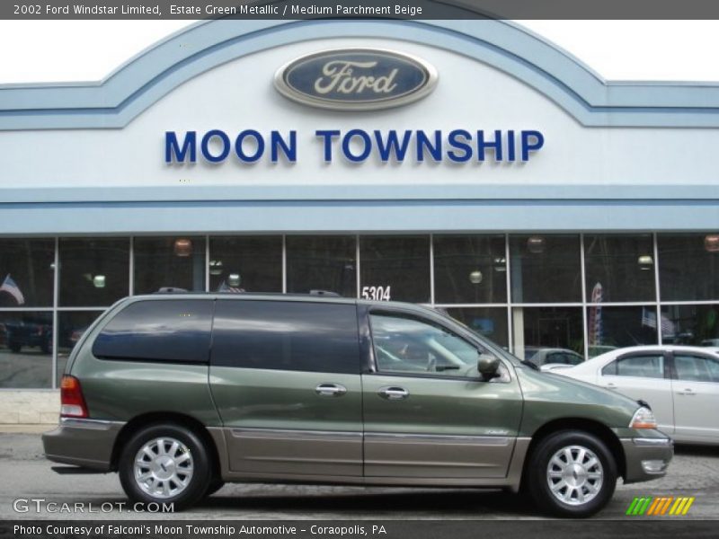 Estate Green Metallic / Medium Parchment Beige 2002 Ford Windstar Limited