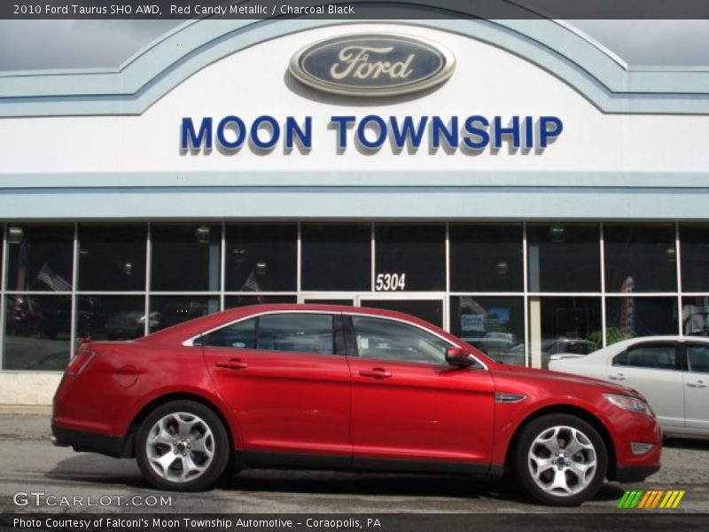 Red Candy Metallic / Charcoal Black 2010 Ford Taurus SHO AWD