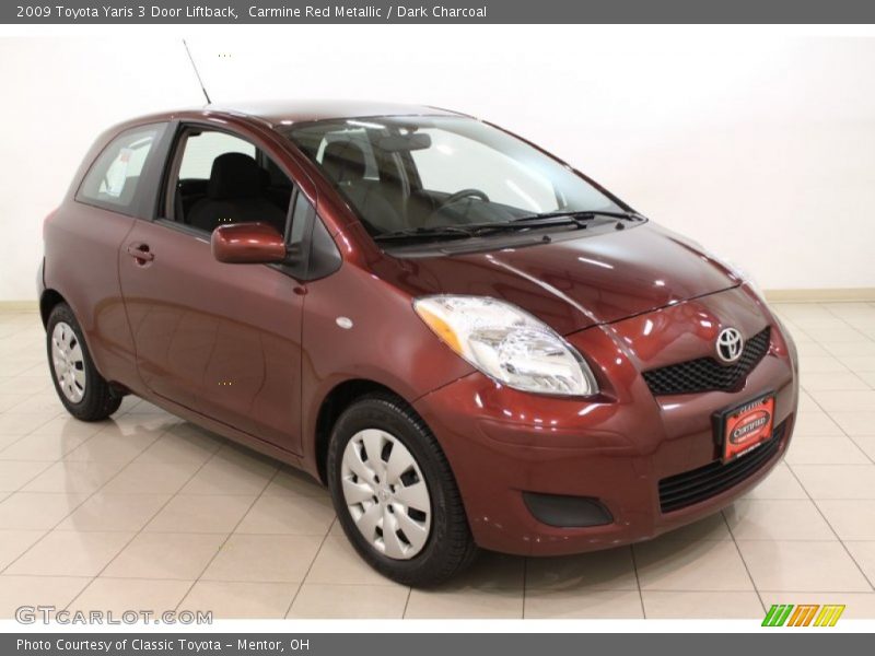 Carmine Red Metallic / Dark Charcoal 2009 Toyota Yaris 3 Door Liftback