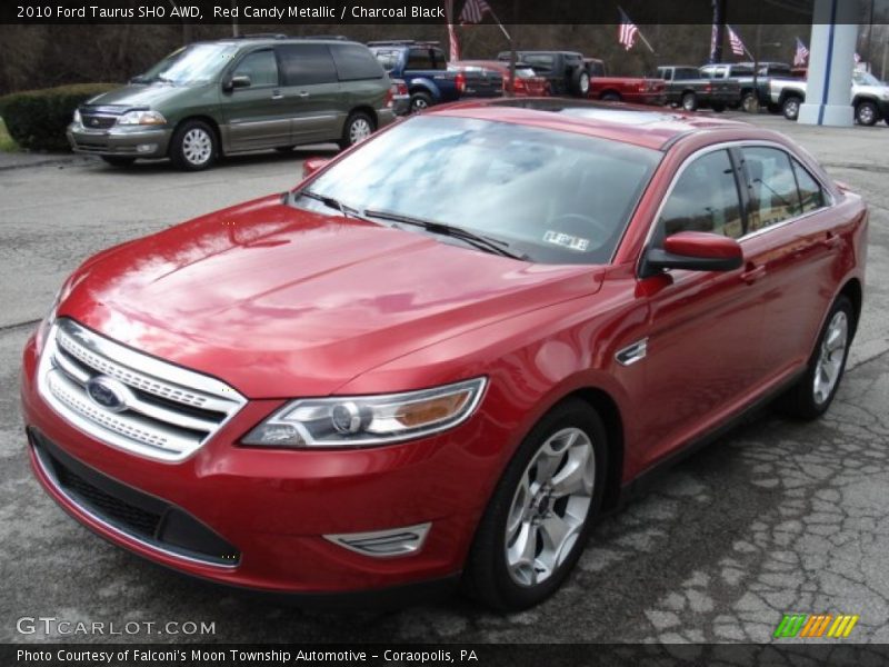 Red Candy Metallic / Charcoal Black 2010 Ford Taurus SHO AWD