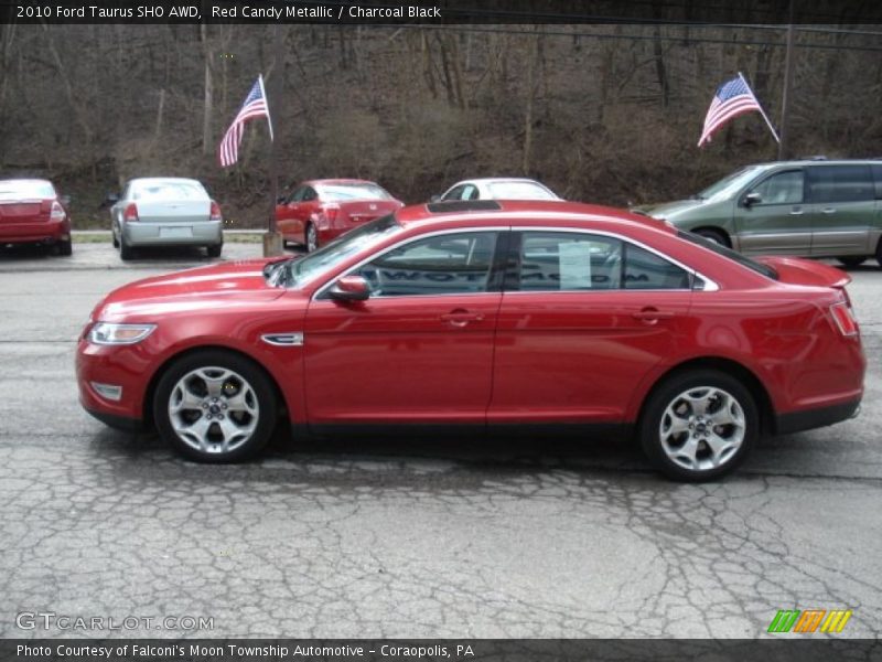 Red Candy Metallic / Charcoal Black 2010 Ford Taurus SHO AWD