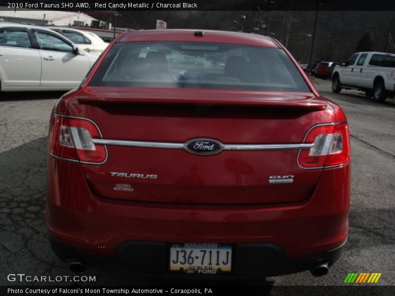 Red Candy Metallic / Charcoal Black 2010 Ford Taurus SHO AWD