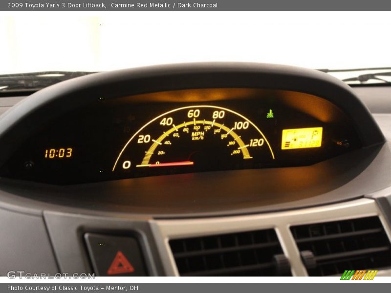 Carmine Red Metallic / Dark Charcoal 2009 Toyota Yaris 3 Door Liftback