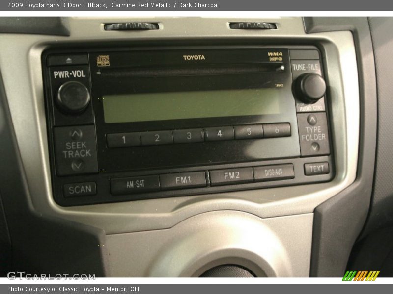 Carmine Red Metallic / Dark Charcoal 2009 Toyota Yaris 3 Door Liftback