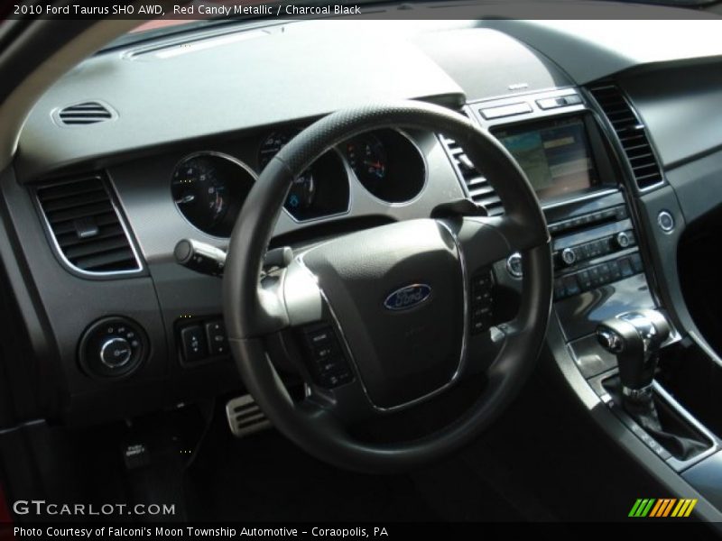 Red Candy Metallic / Charcoal Black 2010 Ford Taurus SHO AWD