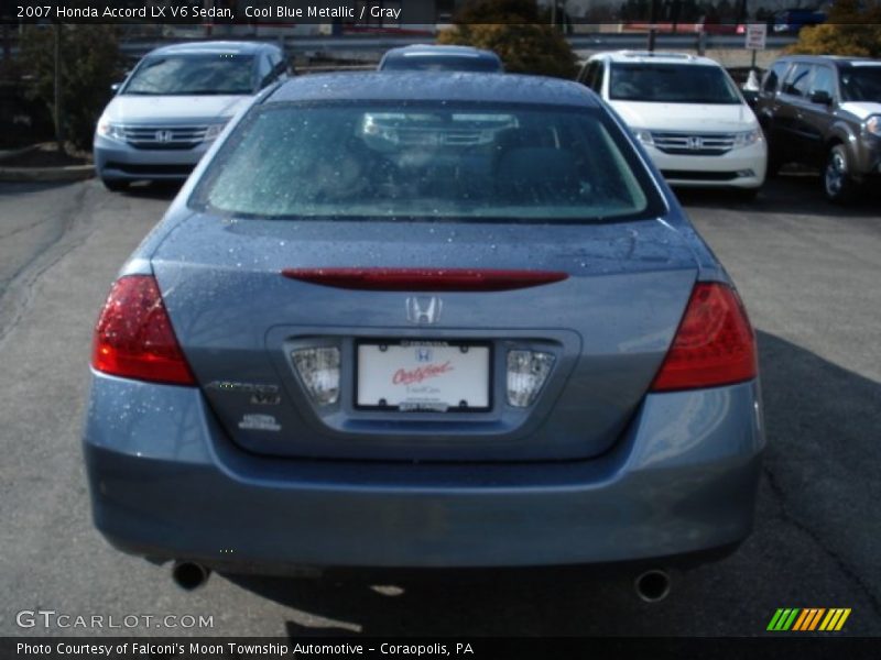 Cool Blue Metallic / Gray 2007 Honda Accord LX V6 Sedan