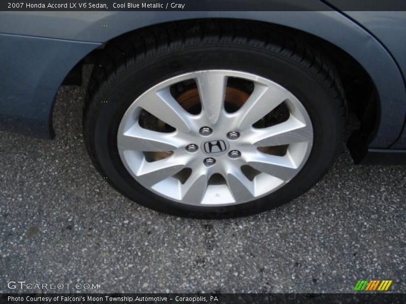 Cool Blue Metallic / Gray 2007 Honda Accord LX V6 Sedan