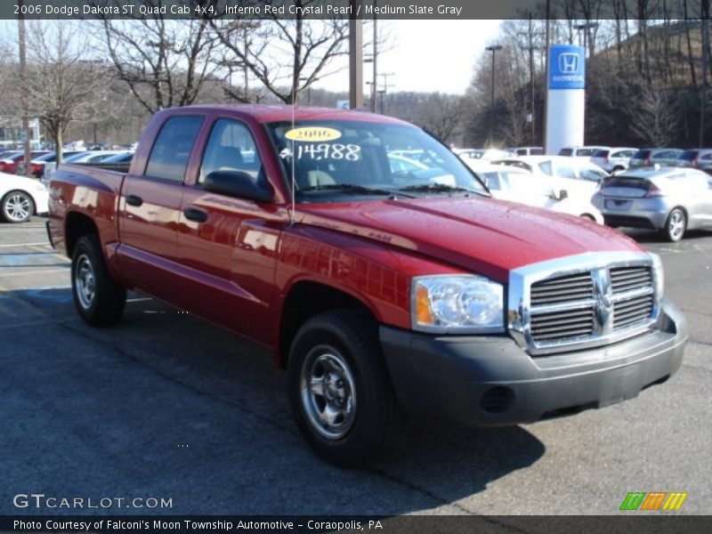 Inferno Red Crystal Pearl / Medium Slate Gray 2006 Dodge Dakota ST Quad Cab 4x4