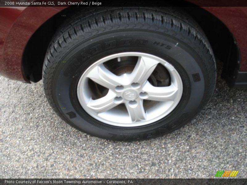 Dark Cherry Red / Beige 2008 Hyundai Santa Fe GLS
