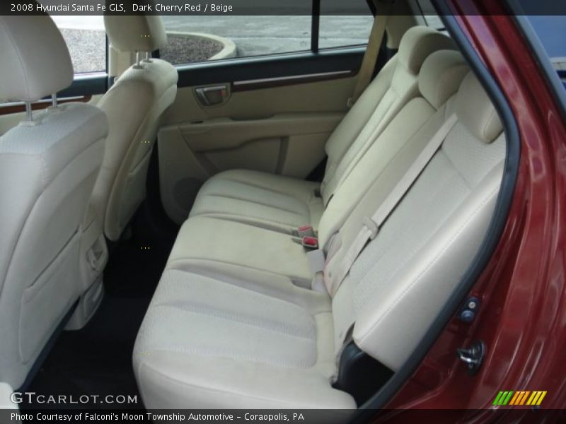 Dark Cherry Red / Beige 2008 Hyundai Santa Fe GLS
