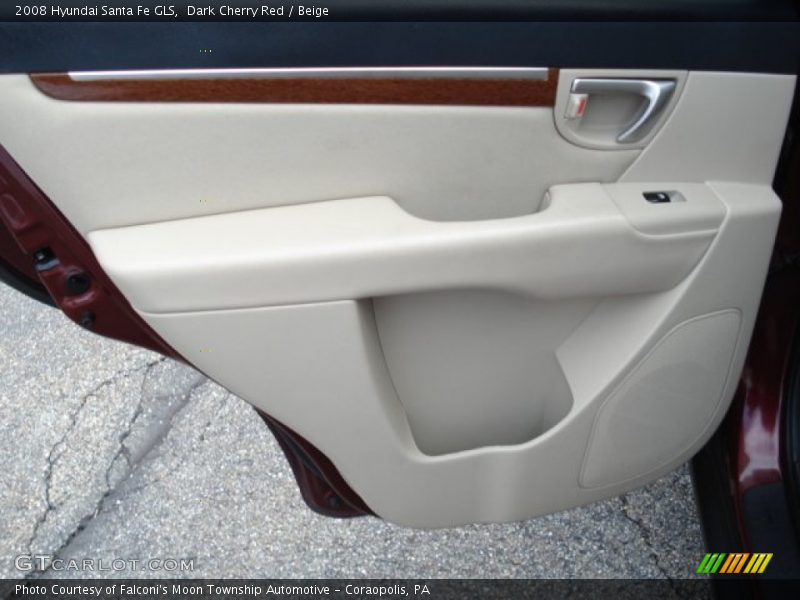 Dark Cherry Red / Beige 2008 Hyundai Santa Fe GLS
