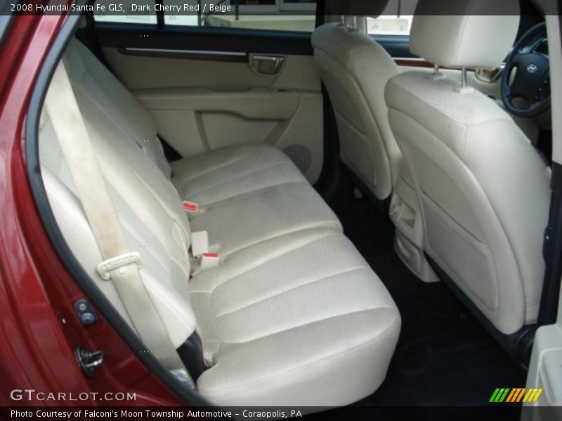 Dark Cherry Red / Beige 2008 Hyundai Santa Fe GLS