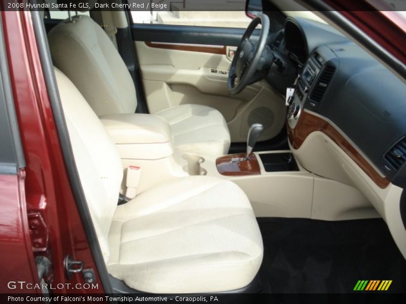 Dark Cherry Red / Beige 2008 Hyundai Santa Fe GLS