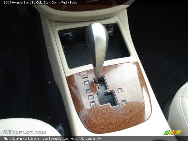 Dark Cherry Red / Beige 2008 Hyundai Santa Fe GLS