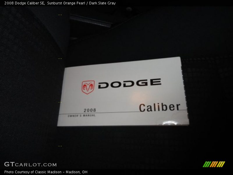 Sunburst Orange Pearl / Dark Slate Gray 2008 Dodge Caliber SE