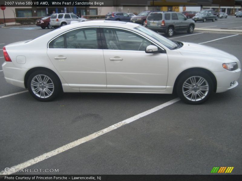 White Pearl / Sandstone Beige 2007 Volvo S80 V8 AWD