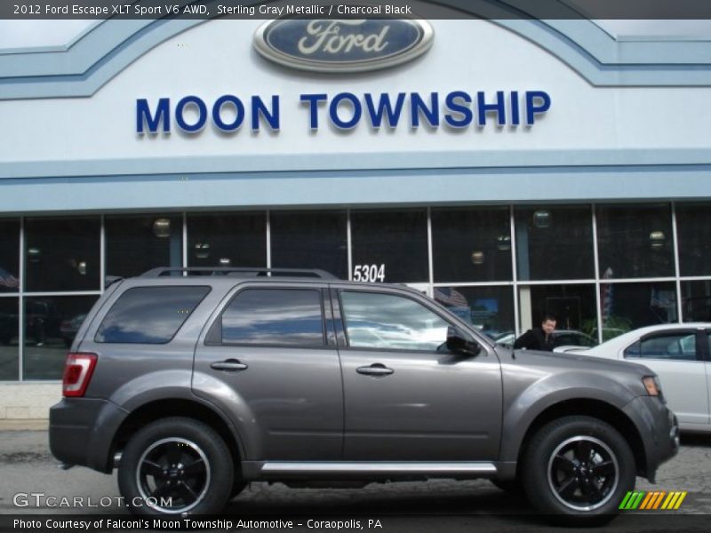 Sterling Gray Metallic / Charcoal Black 2012 Ford Escape XLT Sport V6 AWD