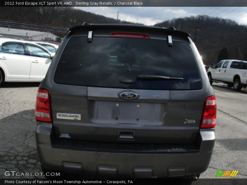 Sterling Gray Metallic / Charcoal Black 2012 Ford Escape XLT Sport V6 AWD