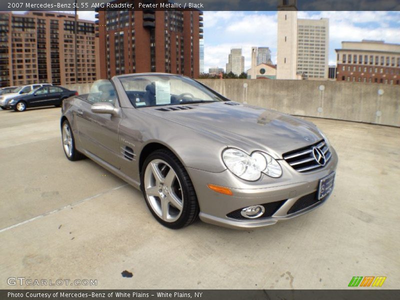 Pewter Metallic / Black 2007 Mercedes-Benz SL 55 AMG Roadster