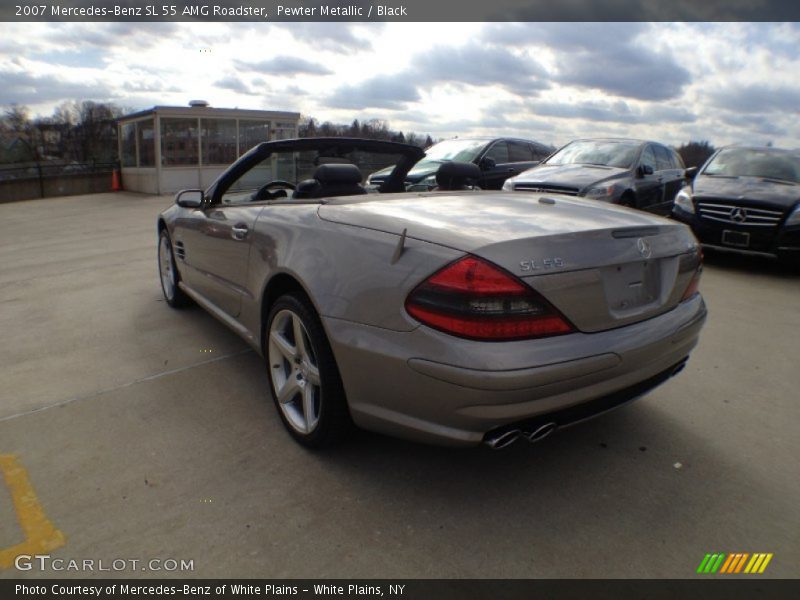 Pewter Metallic / Black 2007 Mercedes-Benz SL 55 AMG Roadster