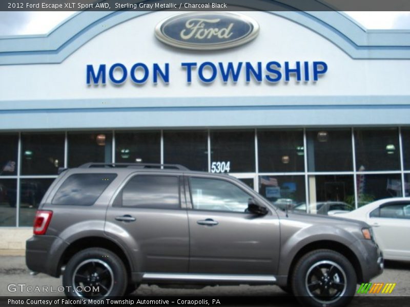 Sterling Gray Metallic / Charcoal Black 2012 Ford Escape XLT Sport AWD
