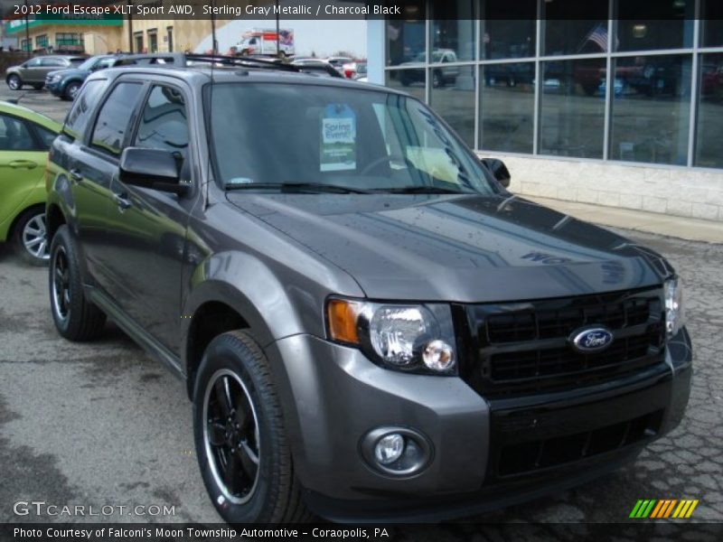 Sterling Gray Metallic / Charcoal Black 2012 Ford Escape XLT Sport AWD