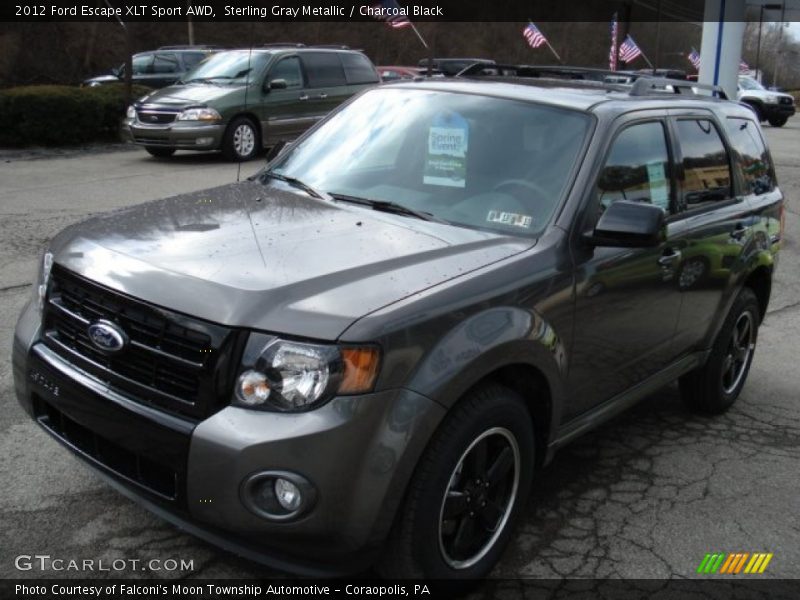 Sterling Gray Metallic / Charcoal Black 2012 Ford Escape XLT Sport AWD
