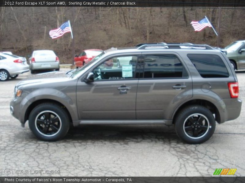 Sterling Gray Metallic / Charcoal Black 2012 Ford Escape XLT Sport AWD