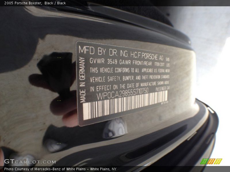 Black / Black 2005 Porsche Boxster