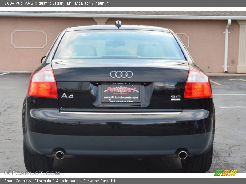 Brilliant Black / Platinum 2004 Audi A4 3.0 quattro Sedan