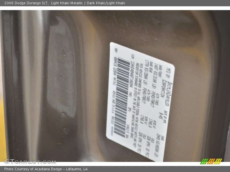 Light Khaki Metallic / Dark Khaki/Light Khaki 2006 Dodge Durango SLT