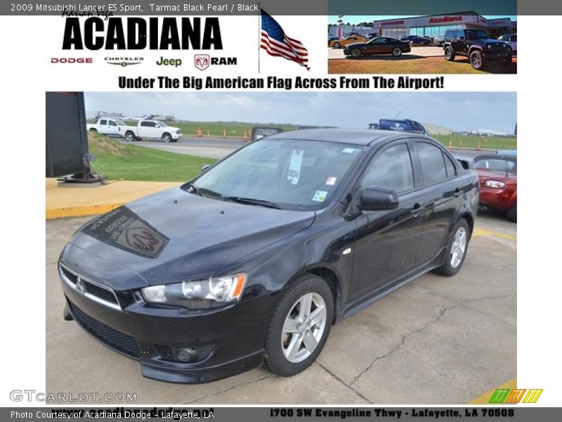 Tarmac Black Pearl / Black 2009 Mitsubishi Lancer ES Sport