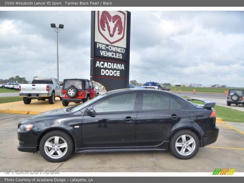Tarmac Black Pearl / Black 2009 Mitsubishi Lancer ES Sport