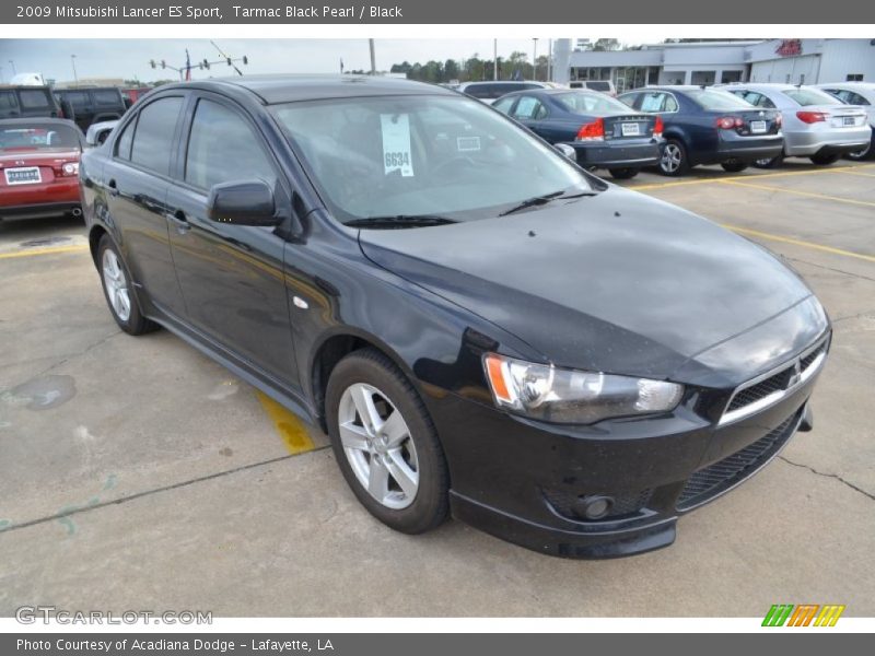 Tarmac Black Pearl / Black 2009 Mitsubishi Lancer ES Sport