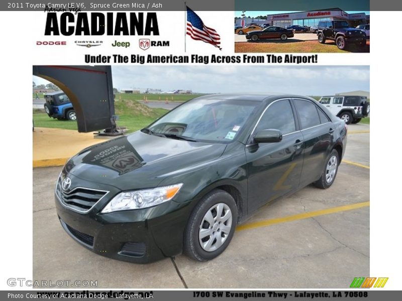 Spruce Green Mica / Ash 2011 Toyota Camry LE V6