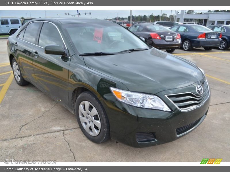 Spruce Green Mica / Ash 2011 Toyota Camry LE V6