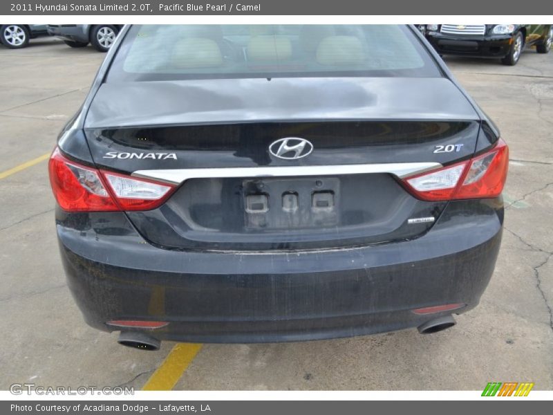 Pacific Blue Pearl / Camel 2011 Hyundai Sonata Limited 2.0T