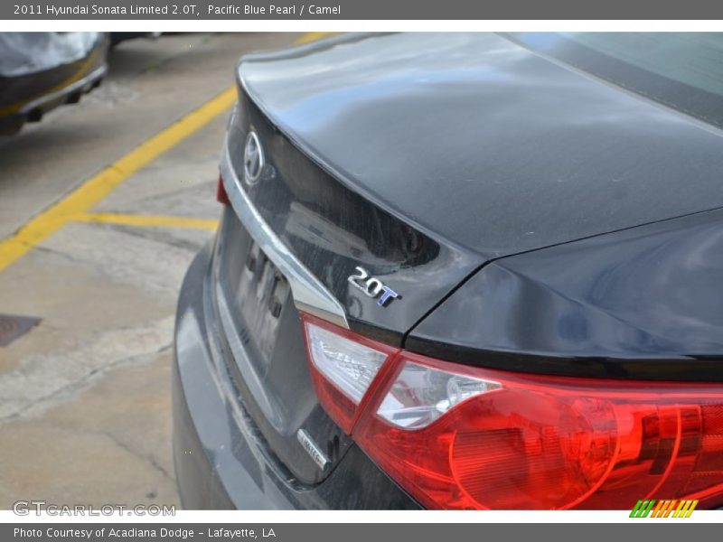 Pacific Blue Pearl / Camel 2011 Hyundai Sonata Limited 2.0T