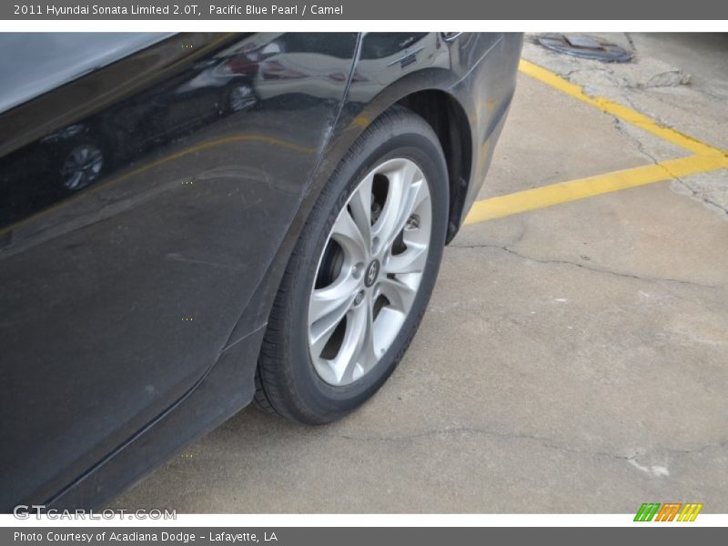 Pacific Blue Pearl / Camel 2011 Hyundai Sonata Limited 2.0T