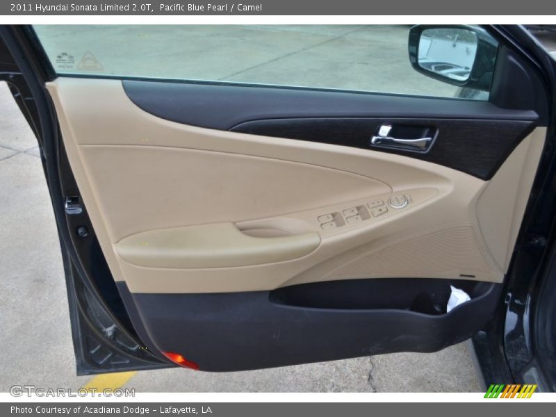 Pacific Blue Pearl / Camel 2011 Hyundai Sonata Limited 2.0T