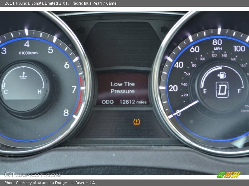 Pacific Blue Pearl / Camel 2011 Hyundai Sonata Limited 2.0T