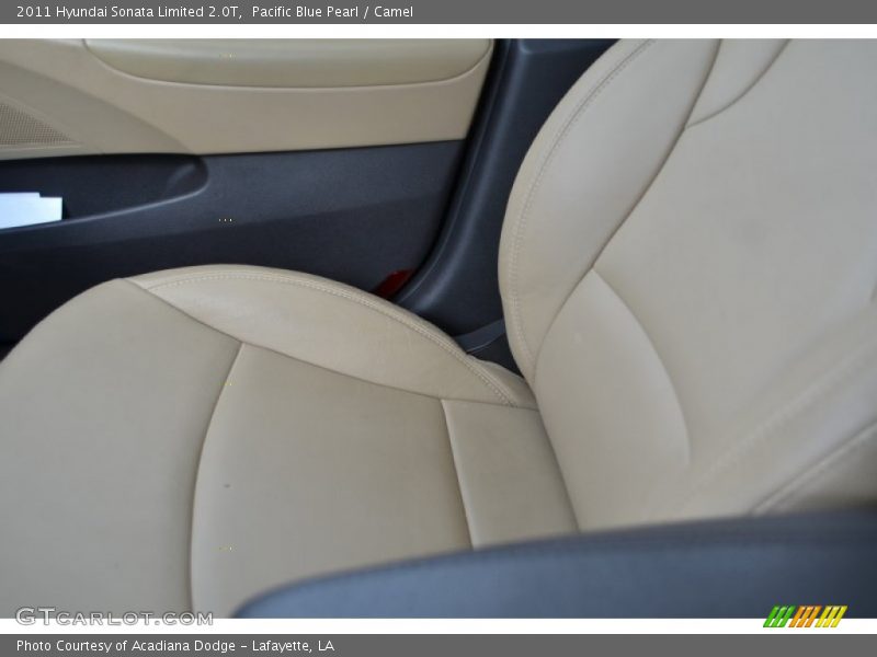Pacific Blue Pearl / Camel 2011 Hyundai Sonata Limited 2.0T