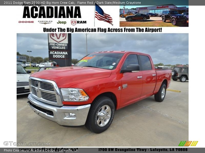 Flame Red / Dark Slate/Medium Graystone 2011 Dodge Ram 2500 HD Big Horn Crew Cab