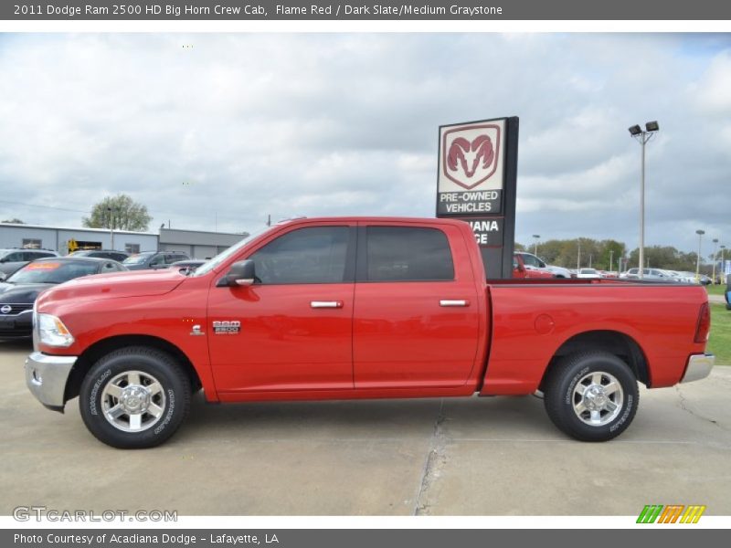 Flame Red / Dark Slate/Medium Graystone 2011 Dodge Ram 2500 HD Big Horn Crew Cab