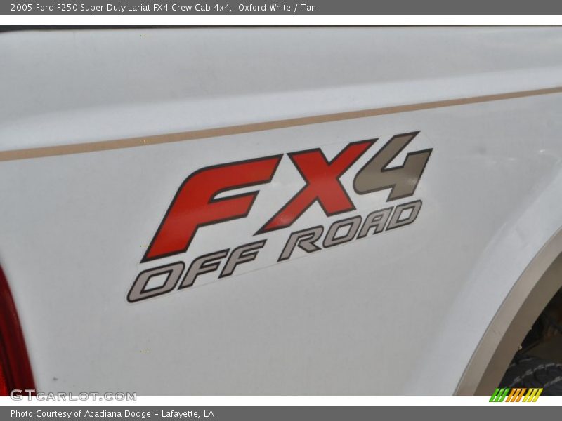 Oxford White / Tan 2005 Ford F250 Super Duty Lariat FX4 Crew Cab 4x4