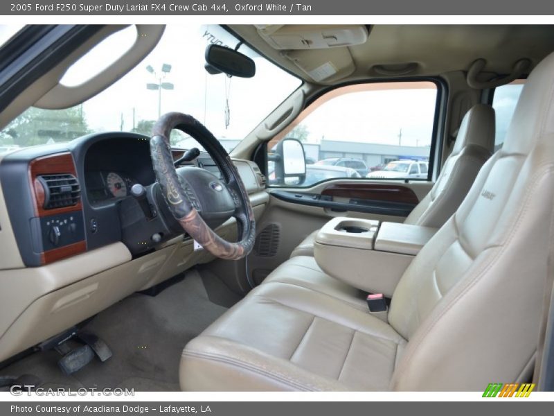 Oxford White / Tan 2005 Ford F250 Super Duty Lariat FX4 Crew Cab 4x4