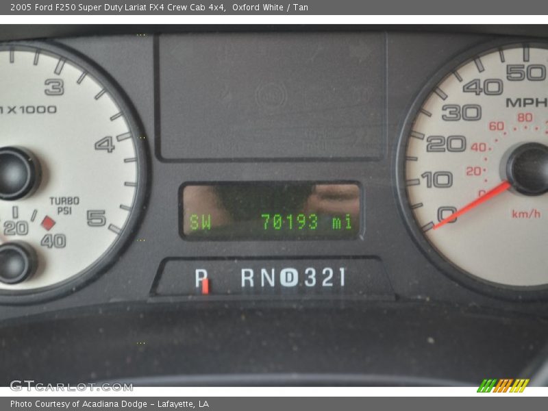 Oxford White / Tan 2005 Ford F250 Super Duty Lariat FX4 Crew Cab 4x4