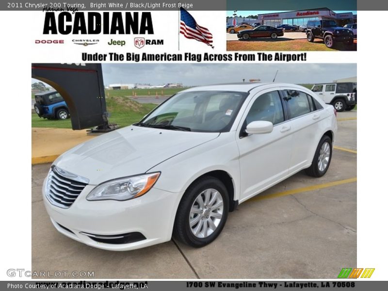 Bright White / Black/Light Frost Beige 2011 Chrysler 200 Touring