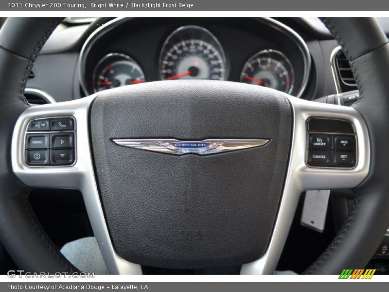 Bright White / Black/Light Frost Beige 2011 Chrysler 200 Touring